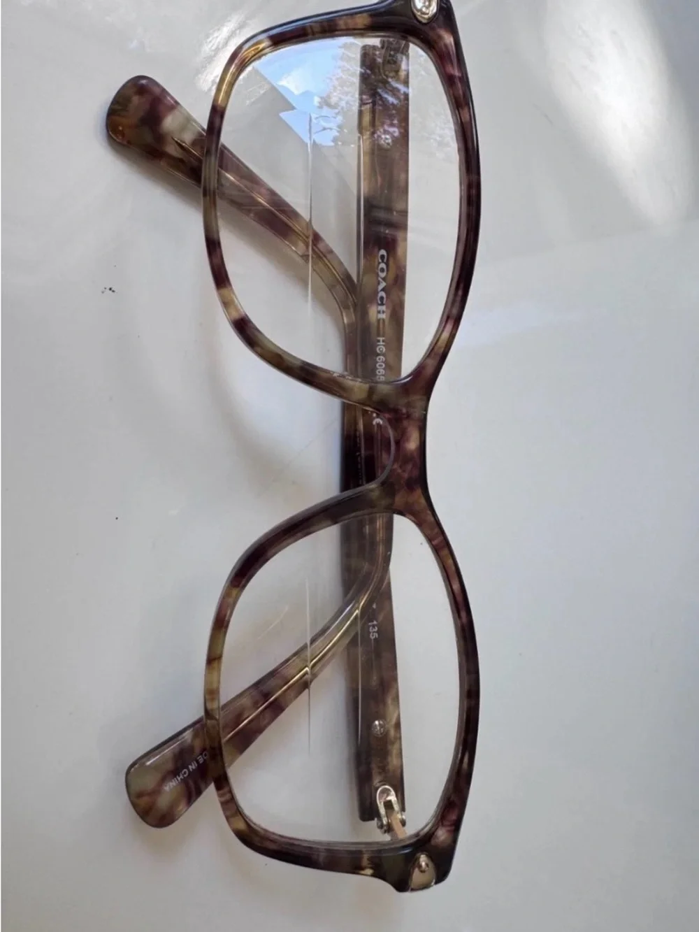 Coach HC6065 Confetti Light Brown Tortoise Eyeglass Frames 51-17-135